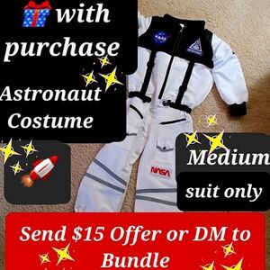 👩‍🚀 NASA Astronaut Halloween Costume White suit boy /girl medium* Suit Only